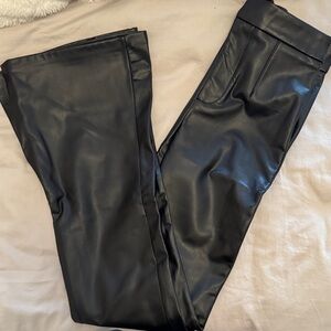 Sleek Black Faux Leather Pants